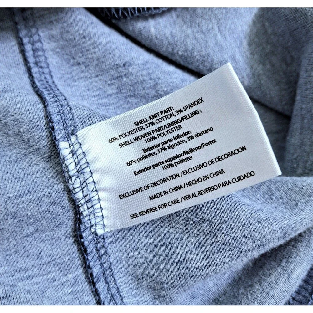Eddie Bauer Men's Large Mixed Media Zip Pullover Blue Fleece Sweater Trail
